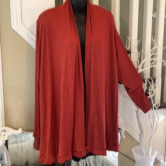 Susan Lawrence Lightweight Striped Cardigan Sweater - Picture 9 of 9